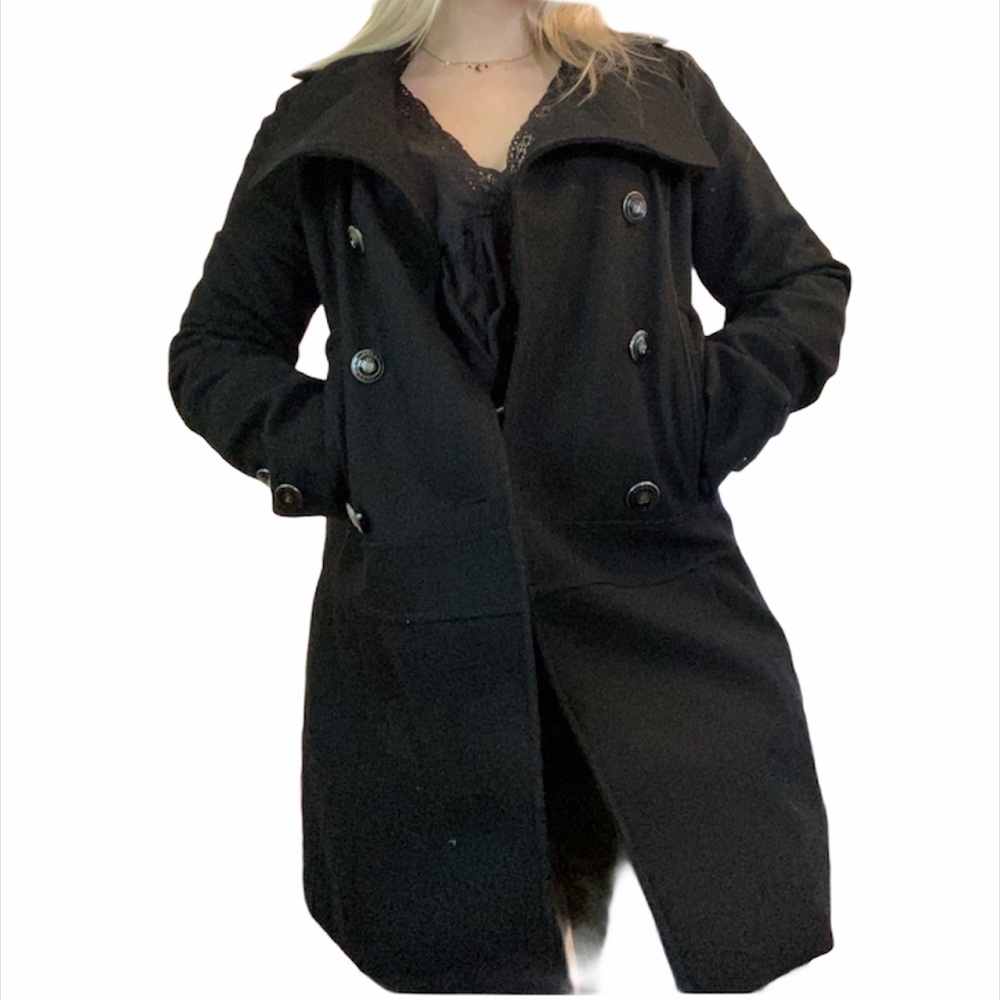 COPY - GUESS black pea coat
